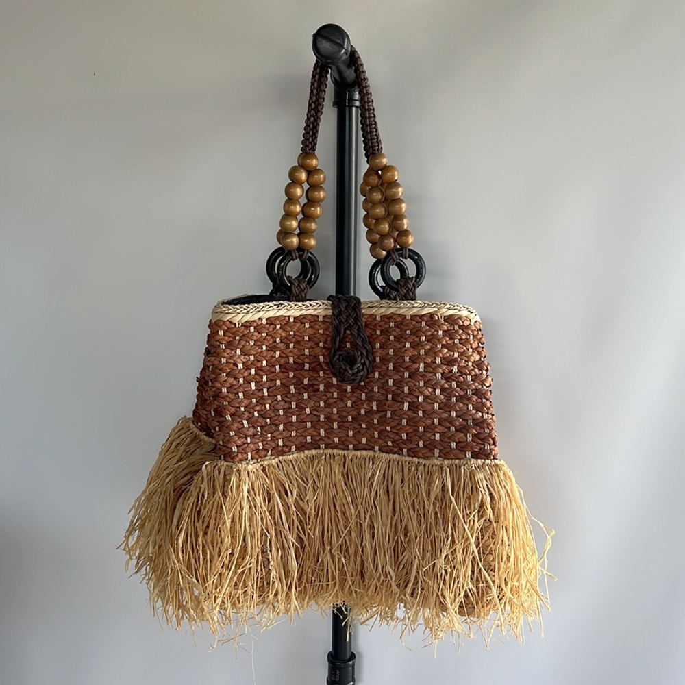 Florabella Straw Shoulder Bag